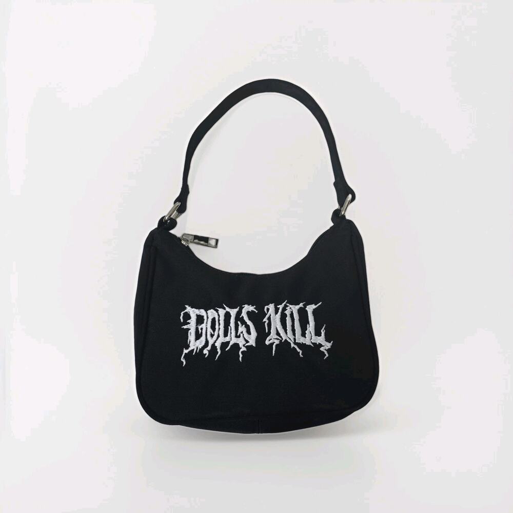 Dolls Kill Embroidered Logo Mini Shoulder Bag Hand Bag Goth - Picture 3 of 6